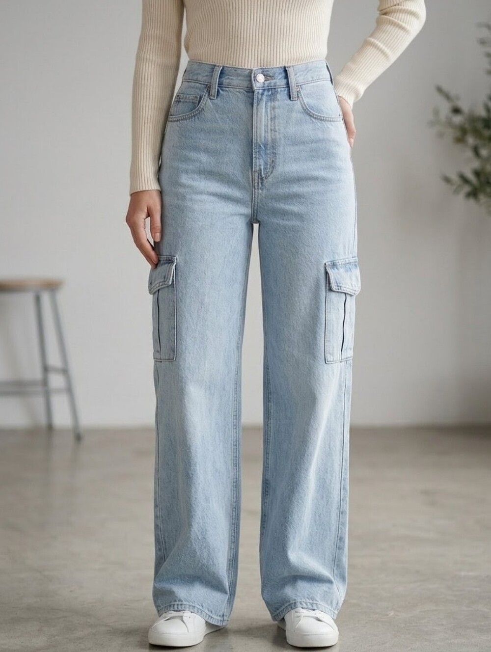 Old Navy Extra High-Rise Wide Leg Cargo Jeans